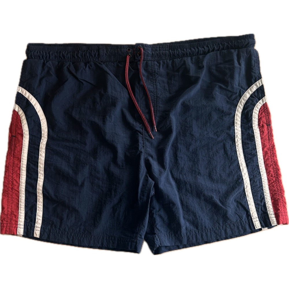 Vintage Sand n Sun Swim Trunks/Shorts Size XL Red White & Blue Color Block